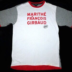 Vintage Marithe Francois Girbaud t-shirt 2XL Color Block 90s Y2K White Gray Red